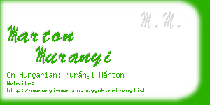 marton muranyi business card