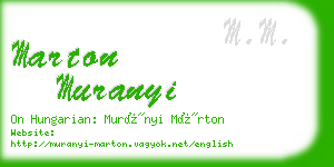 marton muranyi business card